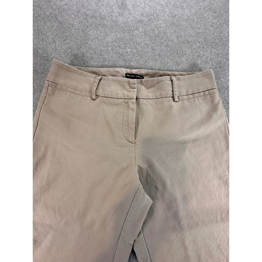 New York & Company Stretch Khaki Tan Straight Leg Trousers Womens Size 8 - Picture 5 of 12